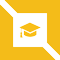 square icon with graduation cap